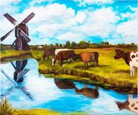 83 Hollands landschap met koeien klein_1
